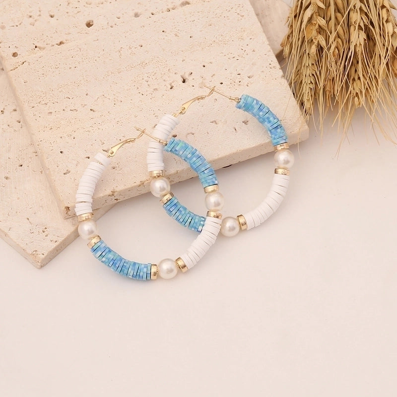 1 Piece Elegant Minimalist Classic Style Geometric Soft Clay 18K Gold Plated Earrings