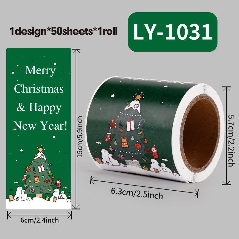 1 Piece Letter Learning School Christmas Coated Paper Adhesive Sticker Cartoon Style Cute Stickers