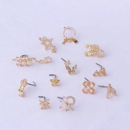 Nose Rings & Studs Fashion Geometric 316L Stainless Steel Copper Plating