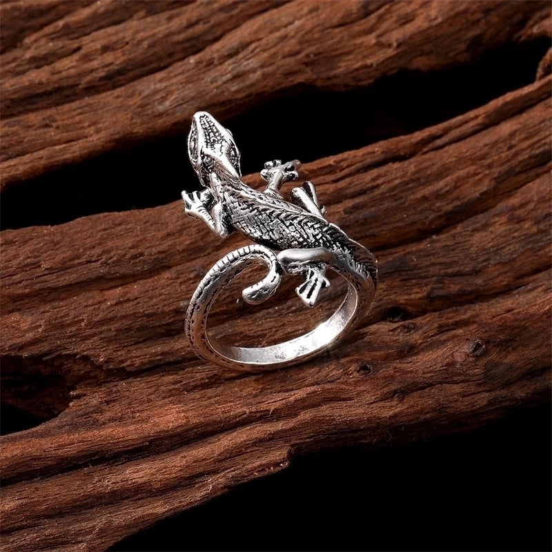 Fashion Snake Lizard 201 Stainless Steel Alloy Rings