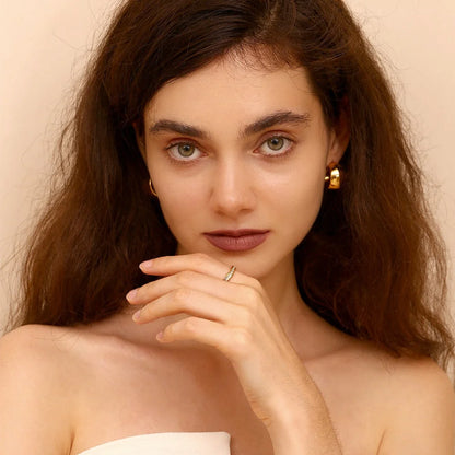 Expressive Fashion Circle Geometric Stainless Steel Electroplating Rings