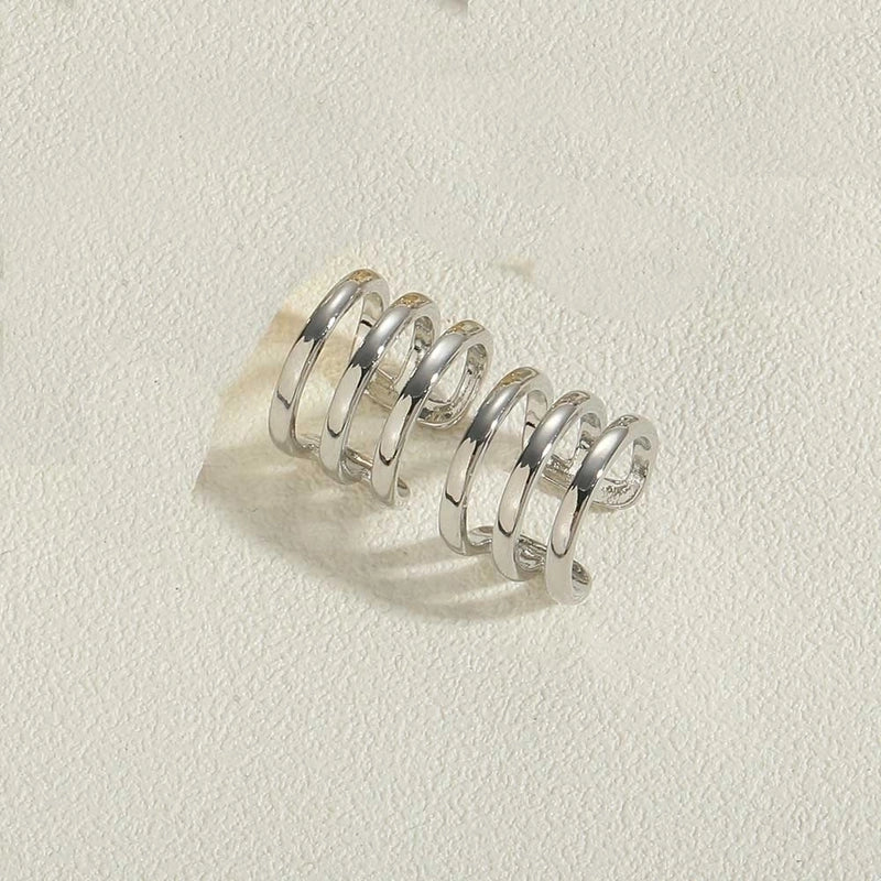 1 Pair Minimalist Geometric Plating Copper 14k Gold Plated Ear Cuffs