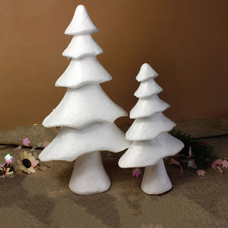 10 Pieces Foam Styrofoam White Christmas Tree Christmas Halloween Decoration Accessories Preschool Children Diy Craft Materials