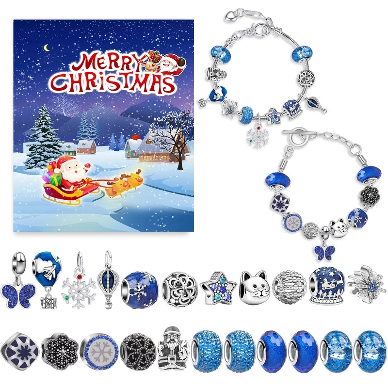 1 Set Zinc Alloy Christmas Tree Santa Claus Snowman Advent Calendar Jewelry Accessories