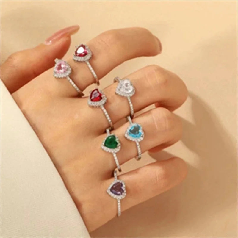 Copper Gold Plated Silver Plated Inlay Geometric Cross Zircon Open Rings