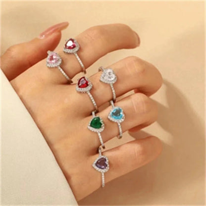 Copper Gold Plated Silver Plated Inlay Geometric Cross Zircon Open Rings