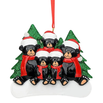 Christmas Cartoon Style Bear Snowman Resin Indoor Party Festival Hanging Ornaments
