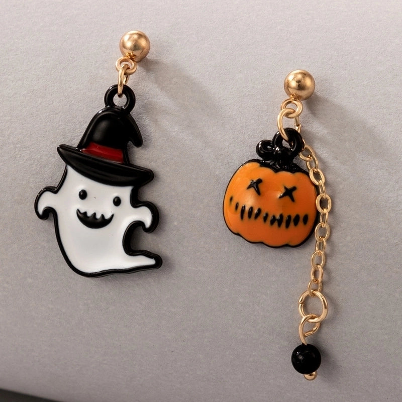 Halloween Pumpkin Ghost Demon Earrings