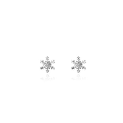 Fashion Snowflake Alloy Rhinestones Women's Drop Earrings 1 Pair