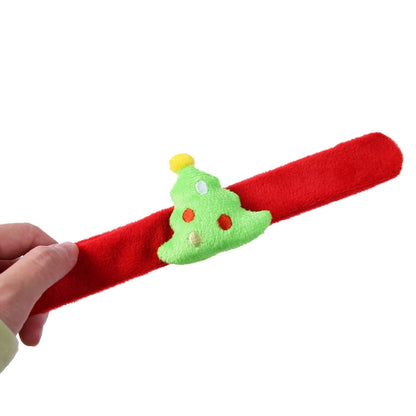 Christmas Cartoon Style Cute Santa Claus Flannel Party Festival Wristband