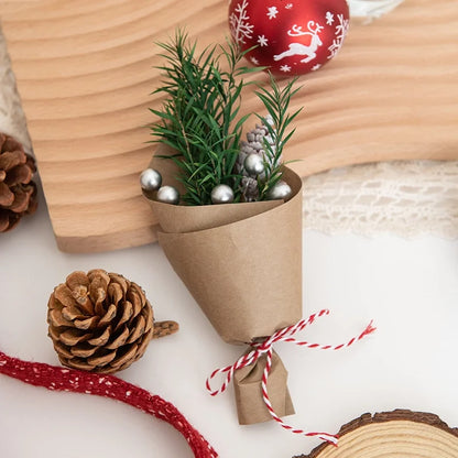 Christmas Cute Santa Claus Plastic Holiday Party Bouquet Decorations Table Decoration