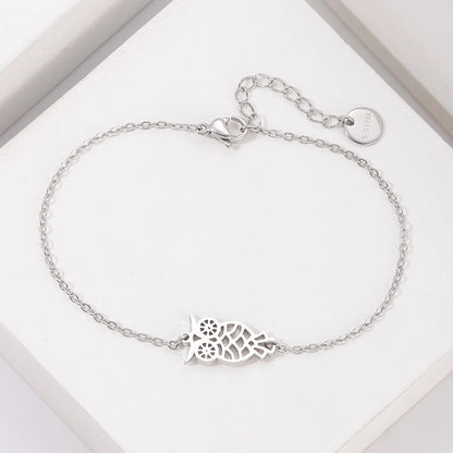 Minimalist Geometric Stainless Steel Plating Inlay Artificial Pearls Bracelets