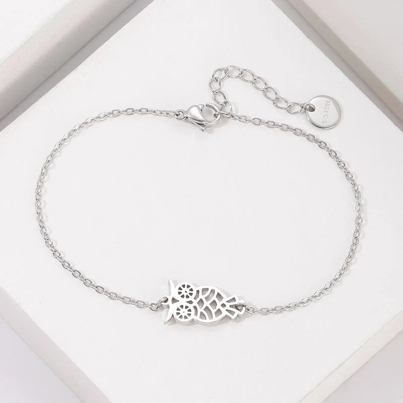 Minimalist Geometric Stainless Steel Plating Inlay Artificial Pearls Bracelets