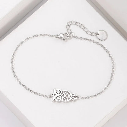 Minimalist Geometric Stainless Steel Plating Inlay Artificial Pearls Bracelets