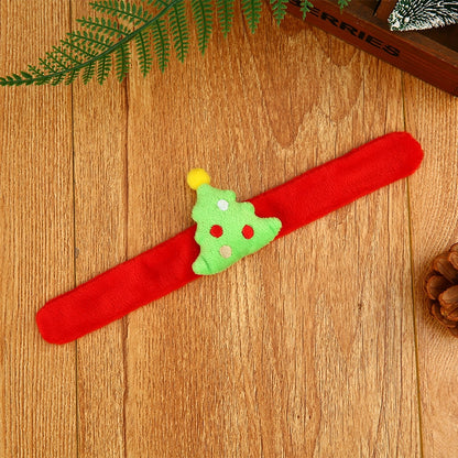 Luminous Style Christmas Small Gifts For Children Christmas Creative Gift With Lights Old Man Snowman Slap Bracelet Pop Bracelet