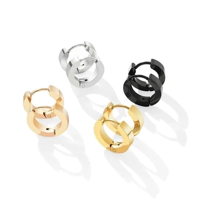 Geometric 304 Stainless Steel No Inlaid 18K Gold Plated Earrings Ear Studs