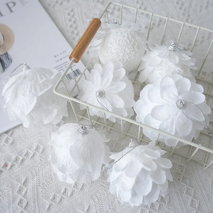 Plastic Ball Christmas Ball Petal Glitter White Foam Ball Christmas Decorations Christmas Tree Decoration Pendant