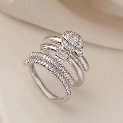 Copper Solid Color Open Rings