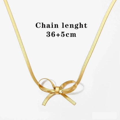 Casual Vacation Bow Knot 304 Stainless Steel 16K Gold Plated White Gold Plated Gold Plated Plating Bracelets Earrings Necklace
