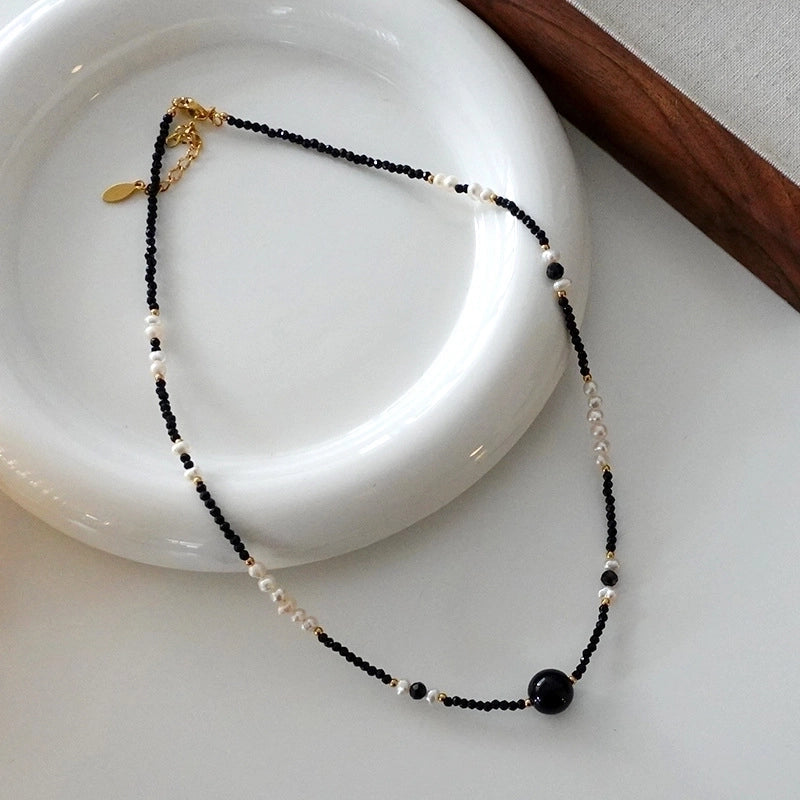 Minimalist Geometric Natural Stone Tiger Eye Pendant Necklace In Bulk