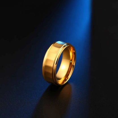 Hip-Hop Retro Palm Tree 304 Stainless Steel Plating 18K Gold Plated Men's Rings