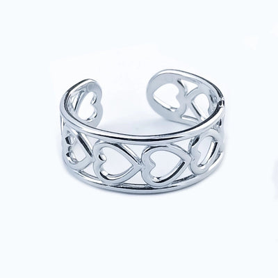 Minimalist Heart Shape Titanium Steel Open Rings