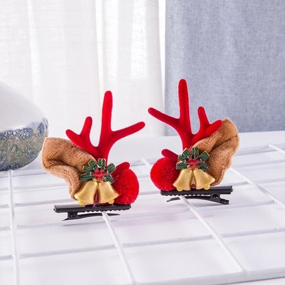 Christmas Cartoon Style Women'S Antlers Plush Plush Hair Clip