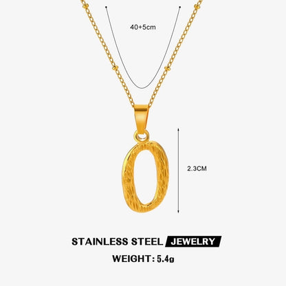 Minimalist Cool Style Letter 304 Stainless Steel 18K Gold Plated Plating Pendant Necklace