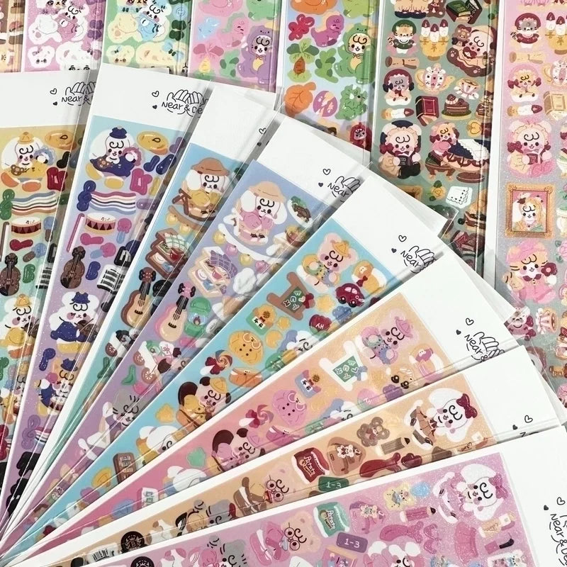 Cute Cartoon Animal Handbook Stickers