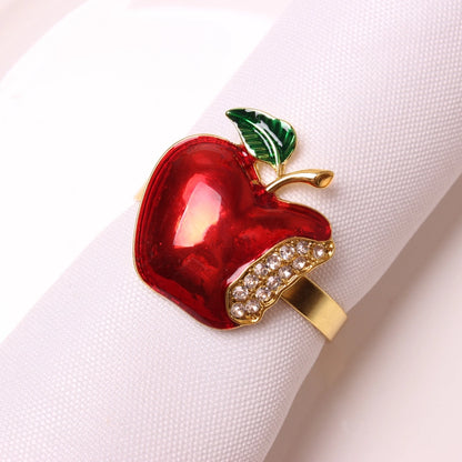 Cute Christmas Tree Santa Claus Alloy Napkin Rings 1 Set Of 6