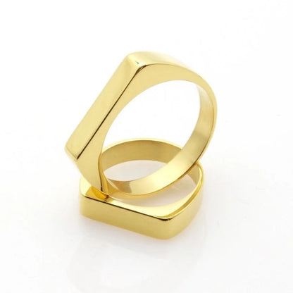 Minimalist U Shape Titanium Steel Plating Rings