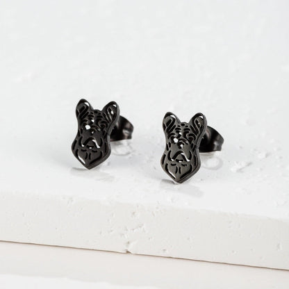 1 Pair Cute Minimalist Animal Notes Polishing 304 Stainless Steel 18K Gold Plated Ear Studs