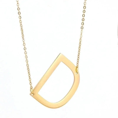Fashion Letter 304 Stainless Steel 18K Gold Plated Plating Stainless Steel Necklaces