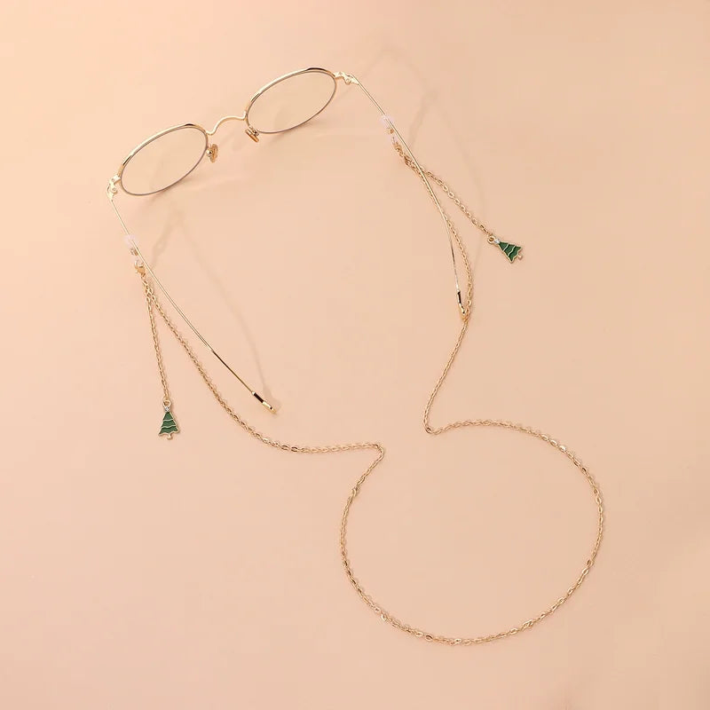 Casual Minimalist Christmas Tree Alloy Christmas Unisex Glasses Chain