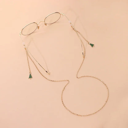 Casual Minimalist Christmas Tree Alloy Christmas Unisex Glasses Chain