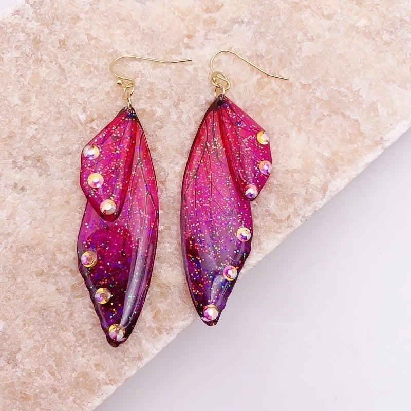 1 Pair Minimalist Wings Copper Epoxy Women's Drop Earrings
