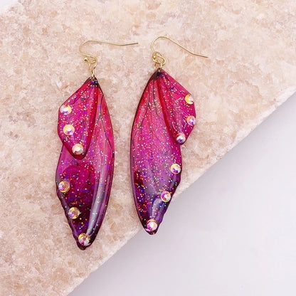 1 Pair Minimalist Wings Copper Epoxy Women's Drop Earrings