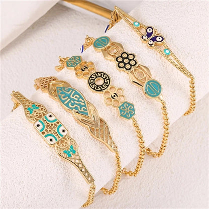 Vintage Style Minimalist Animal Letter Copper Bracelets Cuban Link Chain Curb Chain Cable Chain Box Chain