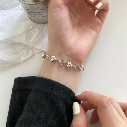 Minimalist Heart Shape Copper Plating Bracelets