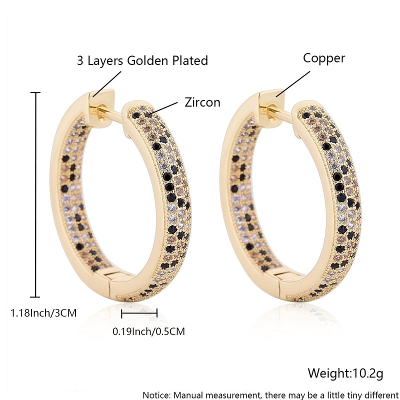 1 Pair Elegant Vintage Style Streetwear Leopard Copper Zircon 18K Gold Plated Drop Earrings Earrings