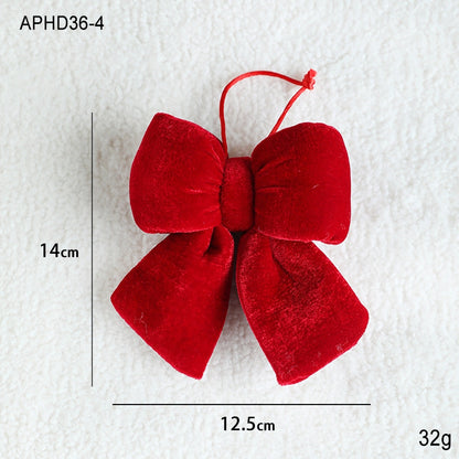 Christmas Minimalist Classic Style Bow Knot Holiday Festival Hanging Ornaments Decorations Hanging Ornaments