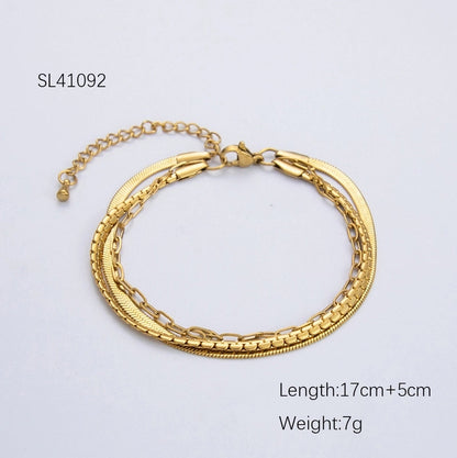 Retro Waves 304 Stainless Steel Bracelets In Bulk