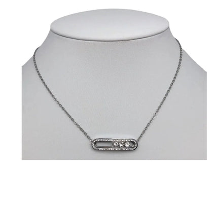 Streetwear Geometric 304 Stainless Steel Zircon Pendant Necklace