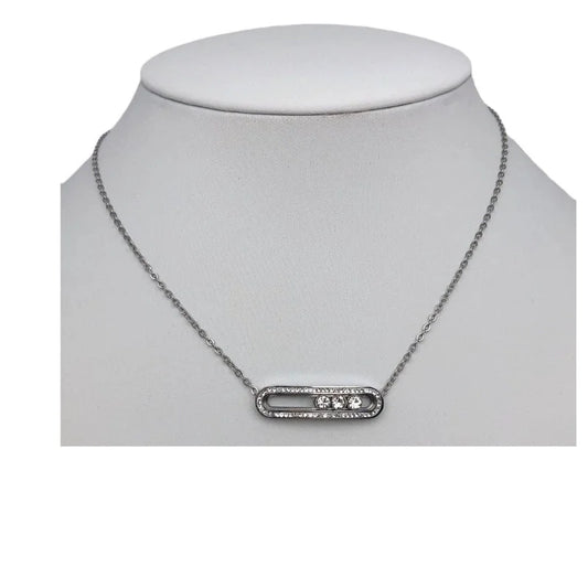Streetwear Geometric 304 Stainless Steel Zircon Pendant Necklace
