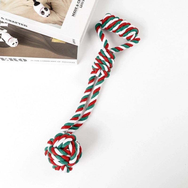 Cute Cotton Rope Christmas Infinite Twist Pet Toys