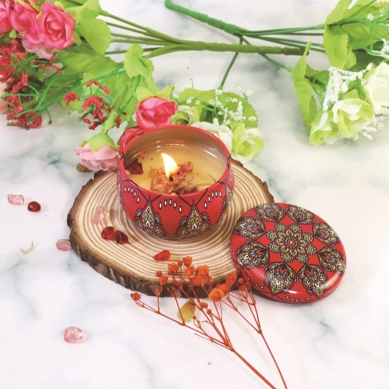 Christmas Fashion Santa Claus Contrasting Colors Flower Wax Metal