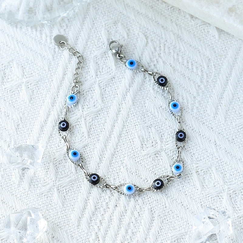 Casual Minimalist Devil's Eye 304 Stainless Steel Bracelets In Bulk