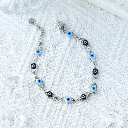 Casual Minimalist Devil's Eye 304 Stainless Steel Bracelets In Bulk