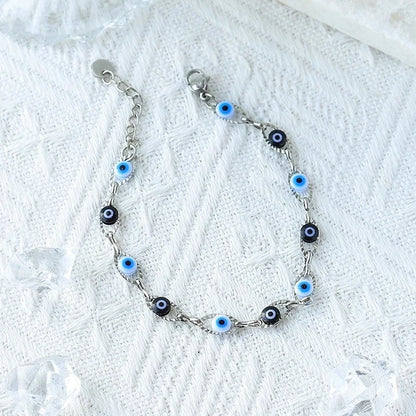 Casual Minimalist Devil's Eye 304 Stainless Steel Bracelets In Bulk