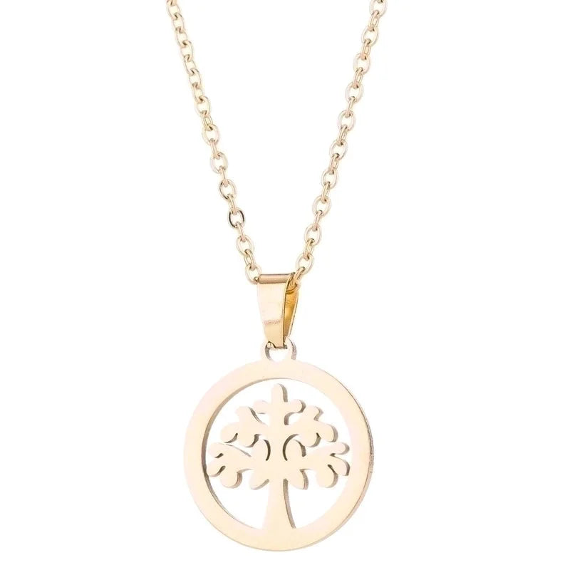 Fashion Heart Shape Butterfly Elephant 201 Stainless Steel 18K Gold Plated Earrings Necklace